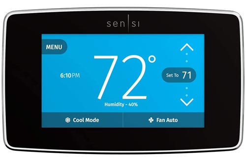  Emerson Sensi Touch Wi-Fi Smart Thermostat with Touchscreen Color Display, Works with Alexa, Energy Star Certified, C-wire Required, ST75