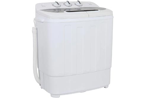ZENY Portable Mini Twin Tub Washing Machine 13lbs Capacity with Spin Dryer,Compact Cloths Washing Machine Lightweight Small Laundry Washer for Home