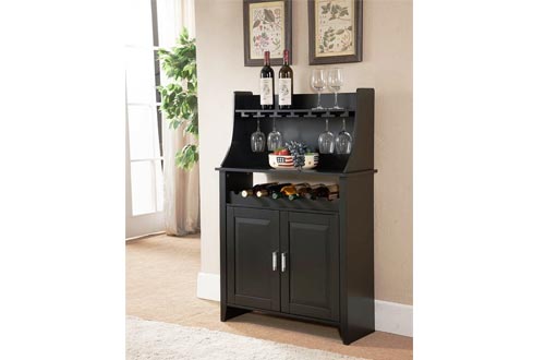 Kings Brand Furniture Wood Wine Rack Buffet & Storage Cabinet