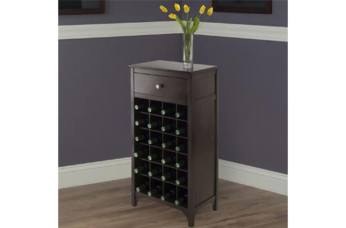 Winsome Ancona Modular 24 Bottle Wine Cabinet with Drawer