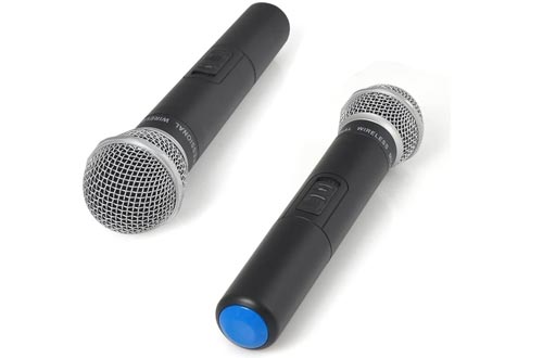 Updated Premium UHF Wireless Microphone - USB Microphone, UHF Microphone with USB Receiver for PC Computer and Laptop