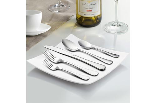 LIANYU 20-Piece Silverware Flatware Cutlery Set, Stainless Steel Utensils Service for 4