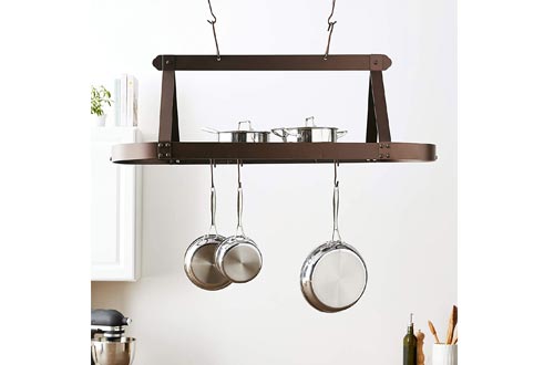 Old Dutch Oval Hanging Pot Rack with Grid
