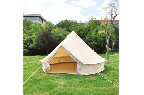 akonasda India yurt Light Khaki Cotton Canvas Bell Tent