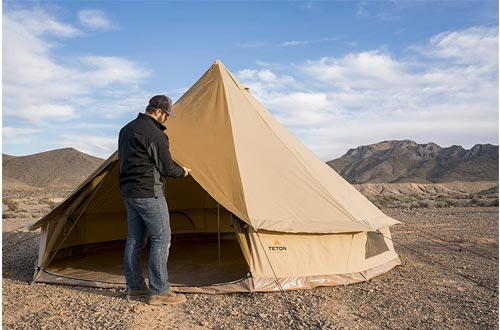 TETON Sports Sierra Canvas Tent; Waterproof Bell Tent for Family Camping