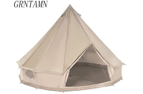GRNTAMN Four Season Cotton Canvas Bell Tent Waterproof Winter Yurt Tent