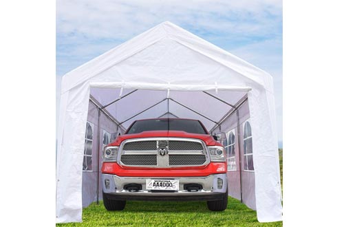 KING BIRD 10 x 20 ft Upgraded Heavy Duty Carport Car Canopy with Removable Sidewalls, Portable Garage Tent Boat Shelter