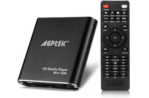 Black Mini 1080p Full-HD Ultra HDMI Digital Media Player