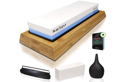 Kafast Double Side Water stones Sharpener and Polishing Tool for Kitchen