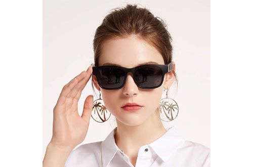 GELETE Smart Glasses Wireless Bluetooth Sunglasses Open Ear Music&Hands-Free Calling