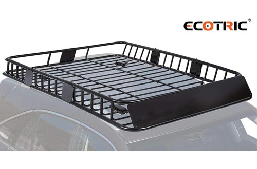 ECOTRIC 64" Universal Black Roof Rack Cargo Carrier Car Top Luggage Holder