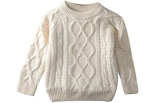 LOSORN ZPY Toddler Baby Boy Girl Cable Knit Pullover Sweater 