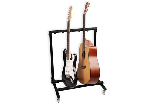 Mr.Power Guitar Rolling Stand Multiple Instrument Stage Studio Display Rack Movable