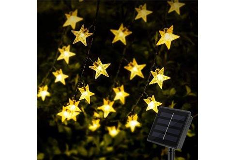 KeShi 8 Modes Solar Powered Twinkle Fairy Lights, Waterproof Star Twinkle Lights