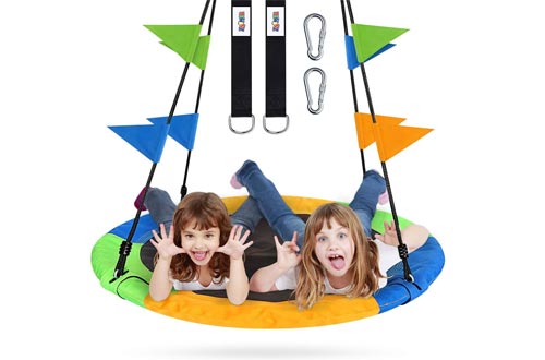ZNCMRR Flying Saucer Tree Swing Set 40 Inch for Kids